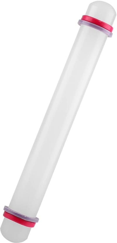 Dailygoods- Deegroller Antiaanbak - Draagbare Plastic Deegroller - Fondant/Cake/Gebak - 22,5 cm - Lichtgewicht - Eenvoudig schoon te maken - Bakroller