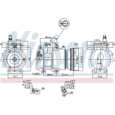Compressor airconditioning NISSENS 89279