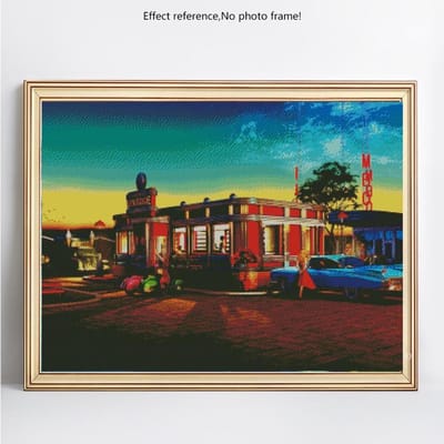 Diamantmozaïek Verkoop Schilderachtig Diamantborduurwerk Volledige weergave Landschap 5D Diy Diamantschilderij 20X30