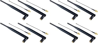LoRa Antennes - Draadloze Versterkers - Signaal Verbetering - 5dBi Versterking - 8 Stuks - Zwart