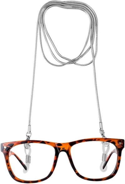 Stainless steel zonnebril ketting voor lezen en stijlvol dragen van brillen
