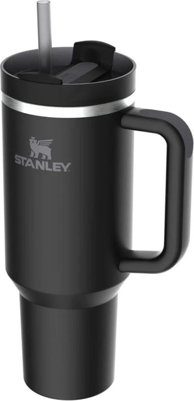 Stanley Quencher H2.0 Flowstate Tumbler - Black - 1.2L - RVS - Stanley Cup met Rietje en Handvat - Thermosbeker - Thermosfles - Beker - Drinkbeker - Drinkfles - Fles - Mug - Waterfles
