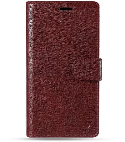 CaseMania Bookcase hoesje geschikt voor Apple iPhone 17 Pro - Effen Rood - Kunstleer - Fine Grain PU Leather - 2in1 Magnetisch Uitneembaar Design - Compatible met MagSafe