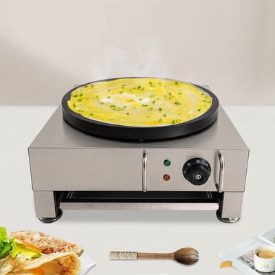 Pannenkoekenmaker Elektrisch - Crêpeplaat Apparaat - Snelle Desserts Maken - Grote Antiaanbakplaat - 48 x 45 x 22 cm