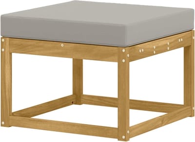 Buiten Hocker - Tuinbankje Hout - Ontspannen Buiten - Massief Acaciahout - 60x60x45cm - Wit