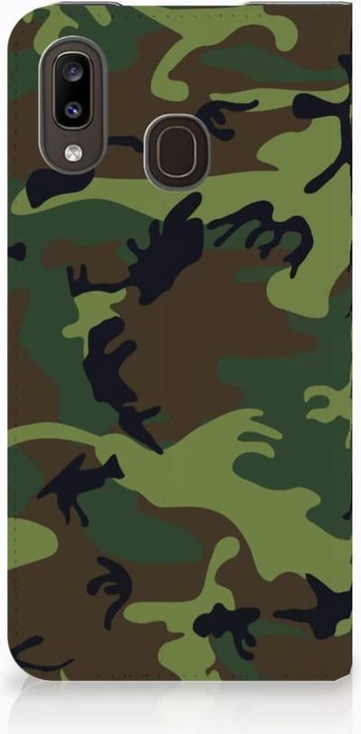Samsung Galaxy A30 Hoesje met Magneet Army Dark
