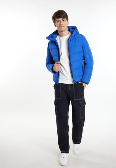Mo Gewatteerd winterjack Heren blauw