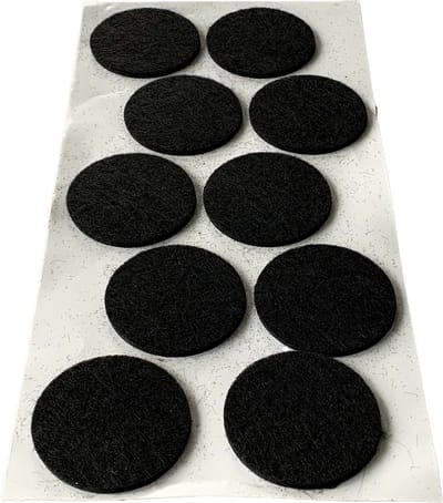 FSW-Products - Zelfklevend meubelvilt Zwart – 10 Stuks - 4.5cm dia - Antikras Vilt - Zelfklevende Vilt - Stoelpoot Beschermers - Vloer beschermer - Viltjes stoelpoten – Anti kras vilt – Bescherm Vilt – Meubelonderzetter - Stoel onderzetter - Stof