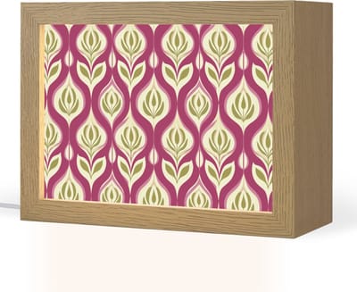 Tafellamp 20x15 cm - LED lamp - Retro - Floraal - Paars - Decoratieve tafellampen - Dimbaar - Tafellampje slaapkamer - Woonkamer binnen