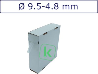 PRO-TIE® - Krimpkous 9,5-4,8 mm Transparant Dunwandig krimpverhouding 2:1 (Box 10 meter) - PRO-TIE