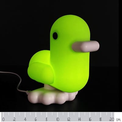 Canar LED lamp eend groen- Nachtlampje - silicone