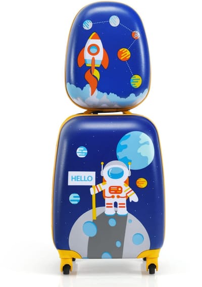 COSTWAY kinderkoffer, Astronauten, 12"+16", kinderkoffer