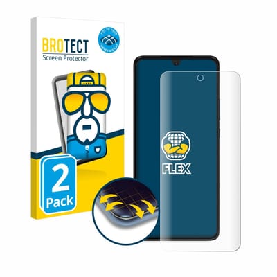 BROTECT - Screenprotector voor Motorola Moto G84 - Folie Beschermfolie transparant volledig dekking - 2 Stuks