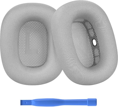 Vervangende Oorkussens voor AirPods Max Hoofdtelefoon van MMOBIEL – Mesh Fabric Koptelefoon Oorkussens – Noise Isolation Hoofdtelefoon Earpads – Zilver