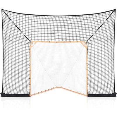 12x9 ft Hockey Lacrosse Doel Backstop met Uitgebreide Dekking Trainingsnet