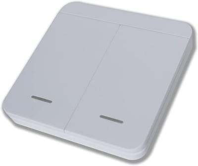 Draadloze 2-kanaals Radio Knop 433 MHz voor Garagedeur - Binnen Drukknop met LED Feedback