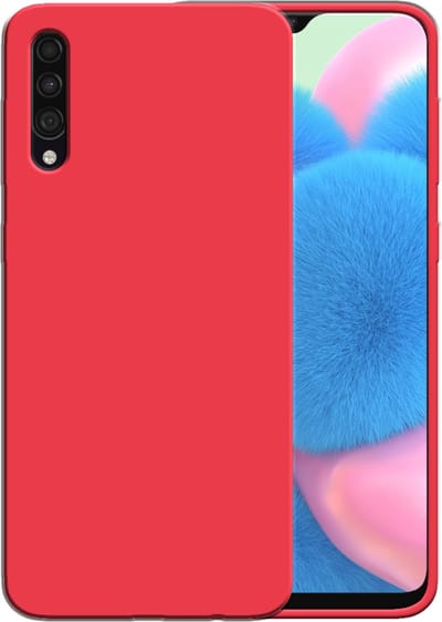 Smartphonica Siliconen hoesje voor Samsung Galaxy A30s / A50 / A50s case met zachte binnenkant - Rood geschikt voor Samsung Galaxy A30s;Samsung Galaxy A50;Samsung Galaxy A50s
