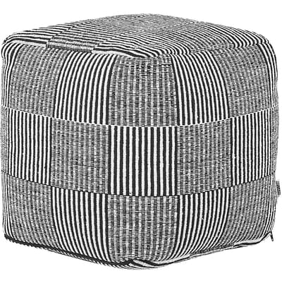 PANDRAN - Poef - Zwart - 40 cm - Katoen