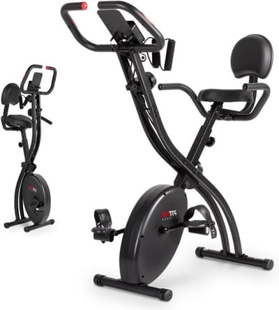 Thuys – Opvouwbare Hometrainer – Met Rugleuning En Weerstandsbanden – 8 Kg Vliegwiel – 8 Weerstandsniveaus – Max 120 Kg Belastbaar