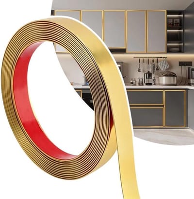 Allecto Plus - Zelfklevende sierlijst mat goud 2 cm x 6 m - Flexibele