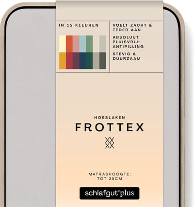 schlafgut Frottex Hoeslaken S - 90x190 - 100x200 511 Grey Light