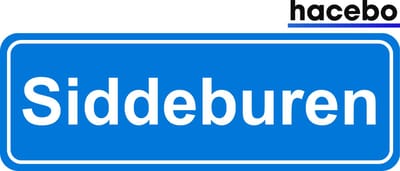 Hacebo - Plaatsnaam Sticker - 29x10 CM - Siddeburen sticker - Verkeersborden sticker - grappige cadeaus - Siddeburen