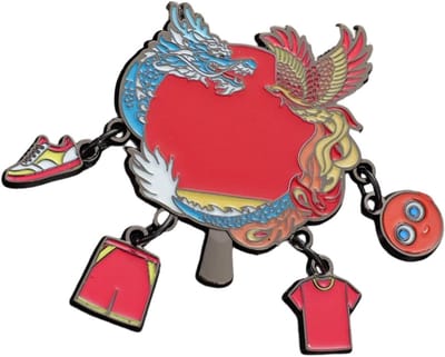 Tafeltennis Revers Pin - Decoratieve Broche - Kleding Decoratie - Legering Constructie - 65 x 65 cm - Meerdere Kleuren