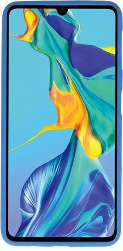 Bestcases Color Telefoonhoesje - Backcover Hoesje - Siliconen Case Back Cover voor Huawei P30 - Navy