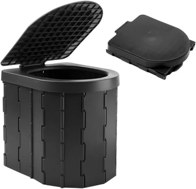 TopChoice® Campingtoilet met Deksel - Draagbaar Toilet - Chemisch Toilet - 2927x31cm