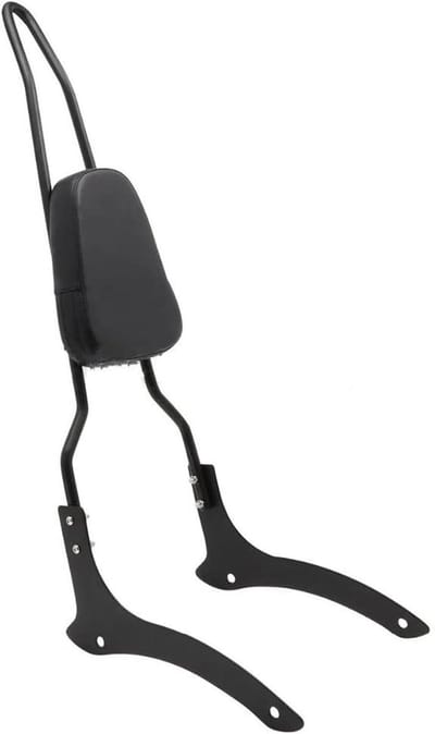 Passagierskussen Motor - Rugsteun Sissybar - Comfortabel Rijden - Waterdicht PU Leer - 3.03 kg - Zwart