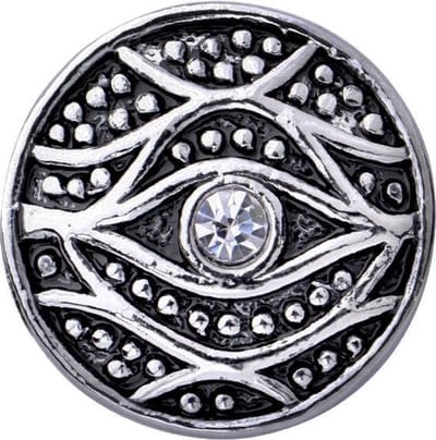 Quiges - Dames Click Button Drukknoop 18mm Mystiek Symbool - EBCM358