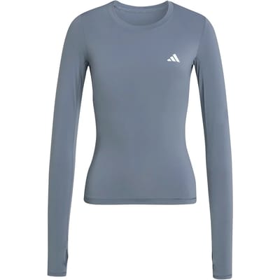 Adidas Power Essentials Workout Contour T-shirt Met Lange Mouwen Grijs L Vrouw