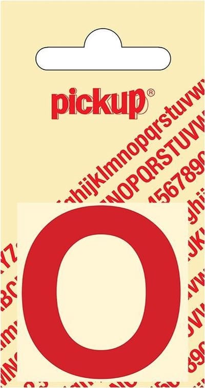 Pickup plakletter Helvetica 40 mm - rood O