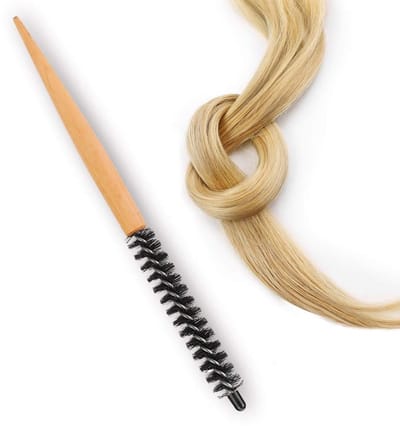 Dailygoods- Haarborstel Ronde Professionele Kwaliteit - Haarborstel Antiklit - Nylon Borstelhaar - Kersenhout Handvat - Snel Warmteverspreiding - Ideaal voor Kapsels - Ronde Borstel