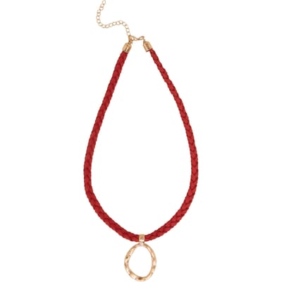 White Stuff Fay Cord Pendant Necklace Dark Red Größe: OS | Halsketten Outlet | Damen | Rot