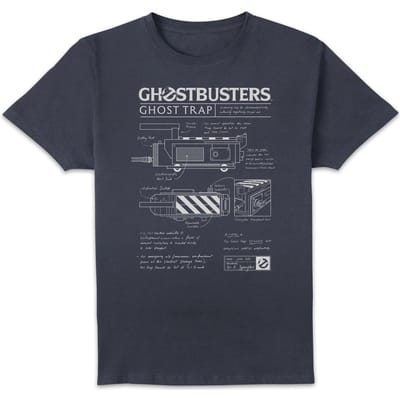 Ghostbusters Ghost Trap Schematic Men's T-Shirt - Navy - S