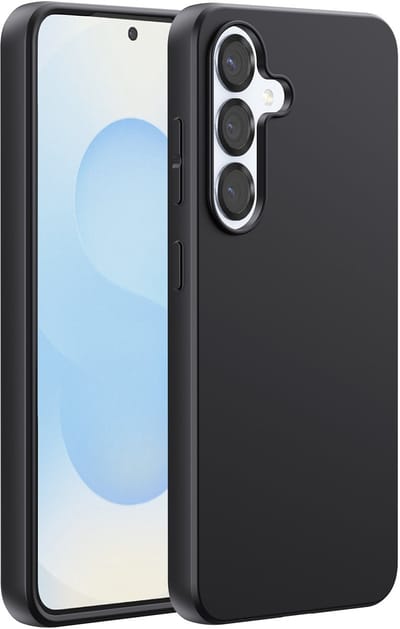 Podec Hoesje Geschikt voor Samsung Galaxy S25 Zwart Telefoonhoesje - Anti-Shock Case Cover met 1x Screenprotector