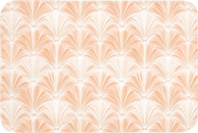Badmat 90x60 cm - Antislip - Waaier - Patroon - Perzik - Badmatten voor badkamer - Badkamermat - Douchemat - Badkamer mat