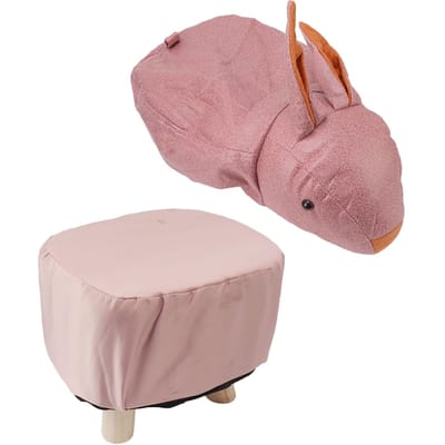 Schattig Dieren Voetenbankje met Zacht Gevoerd Kussen en Anti-Slip Voeten Kleine Voetensteunkrukjes voor Kinderen