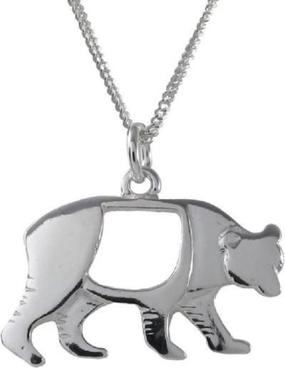 AuBor ®. Hanger. Zilver. De beer.