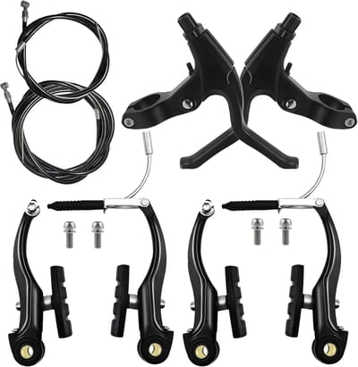 Complete V Brake Set voor Fietsen - Aluminium Remmen voor MTB, Racefietsen en Vouwfietsen