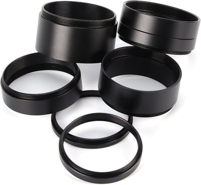 Telescoop Spacer Ringen en Verlengbuizen Set van 8 Stuks voor Fotografie - 3 tot 30mm Lens Adapter voor Astronomie en Natuurfotografie