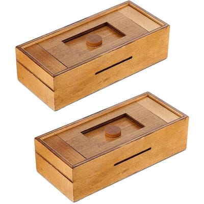 2 Stuks Geld Puzzeldoos Voor Contant Geld Cadeau Volwassenen En Kinderen Magische Kaarten Etui Houder Met Verborgen Compartimenten Kerst Verjaardag Cadeaus beige