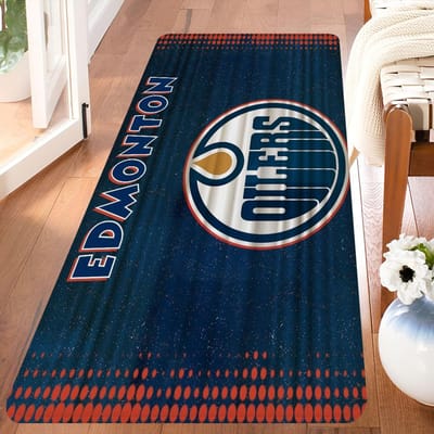 E-Edmonton O-Oilers Badkamermat Antislip Waterabsorberend Lange Strook Kussen Slaapkamermat Welkom Deurmat 40x60cm white