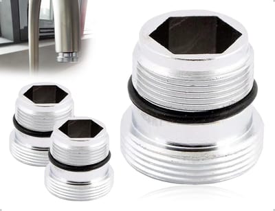 Dailygoods - Tap Adapter - Waterfilter Adapter - Gemakkelijke Verbinding - Zilver - Tuinslangen - Geschikt voor Badkamer en Keuken - M18.5 tot M22