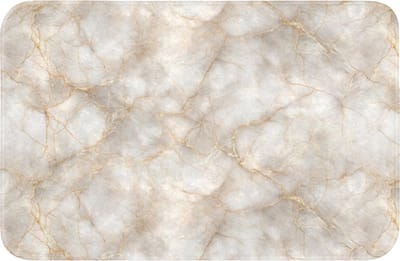 WC mat 60x40 cm - Antislip - Zandkleurig - Marmer - Natuursteen - Toiletmat - Vloermat - Douchemat - Toilet tapijt - Toiletmatten