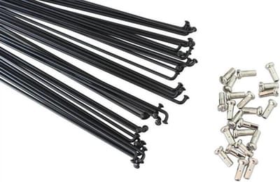 Fiets Spaken - Fietswiel Onderdelen - Fiets Reparatie - Sterk Staal - 244mm - Zwart