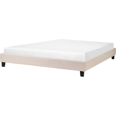 ROANNE - Tweepersoonsbed - Donkerhout - 180 x 200 cm - Polyester