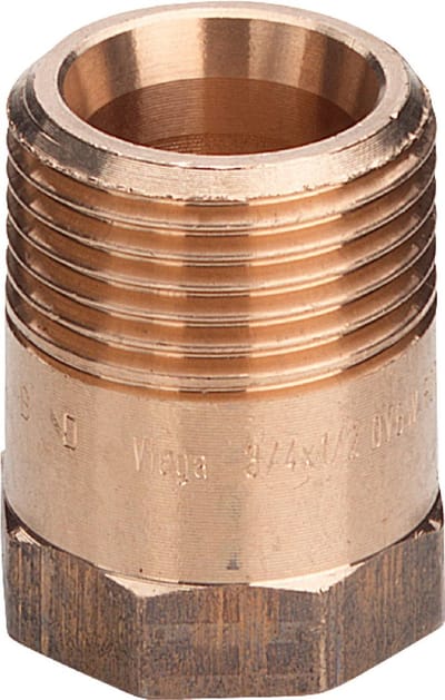 Viega Overgangsnippel, G 1, Rp 3/4 roodkoper of siliciumbrons Model 3243, 446673