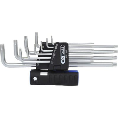 KS Tools 920.2540 TX Haakse schroevendraaierset T 8, T 10, T 15, T 20, T 25, T 27, T 30, T 40, T 45, T 50 10-delig